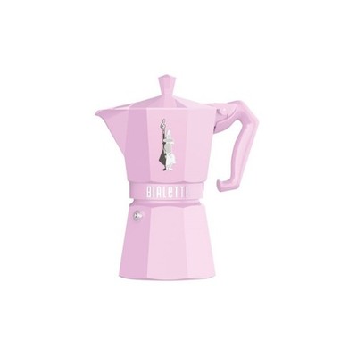 Bialetti Italienische kaffeemaschine für 3 tassen, pastellrosa