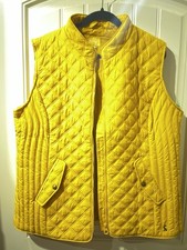 JOULES Yellow Padded Gilet From UK Size 16 Higham Puffer Vest Preppy Outerwear