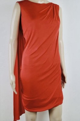 VERSACE for H&M (U.S. 10) Red Cape Dress