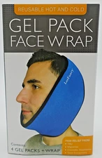 Gel Pack Face Wrap 4 Pack Reusable Hot Cold Therapy Pads Relief
