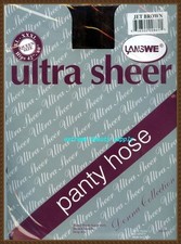 ultra sheer panty hose pantyhose stocking Queen size JET BROWN 40" - 54 " hip