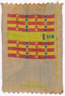 Fahne (Flagge) von Tunesien (Tunisia) Seidenbild Turmac um 1930