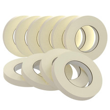 Masking Tape 0.75 Inch X 55 Yards X 10 Rolls 550 Total Yards , Adhesive Paintin