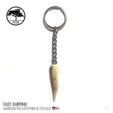 Deer Antler Tip Keychain New 1pc