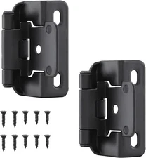 1/2" Overlay Semi Cabinet Hinges Wrap Kitchen Self Closing Cabinet Hinge 25 Pair