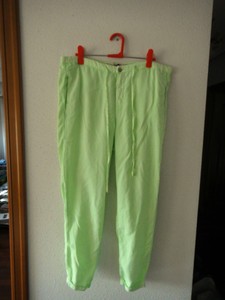Pantalones Flojos Green flúor ZARA // ZARA Neon Green Loose Trousers | eBay
