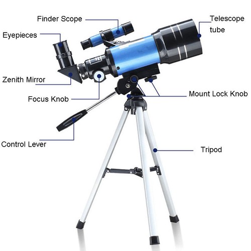70mm Telescopes Gifts for Kids Adults Astronomy Beginners Refractor AU - Picture 7 of 8