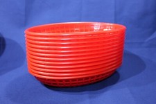 New Star Foodservice Fast Food Baskets - 12ct Red - 9 1/4" x 6" Oval