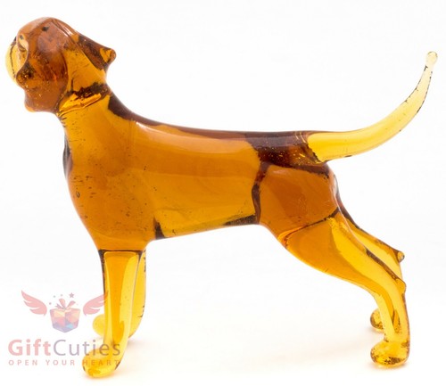 Art Blown Glass Figurine of the Hungarian or Magyar Vizsla dog - Picture 3 of 8