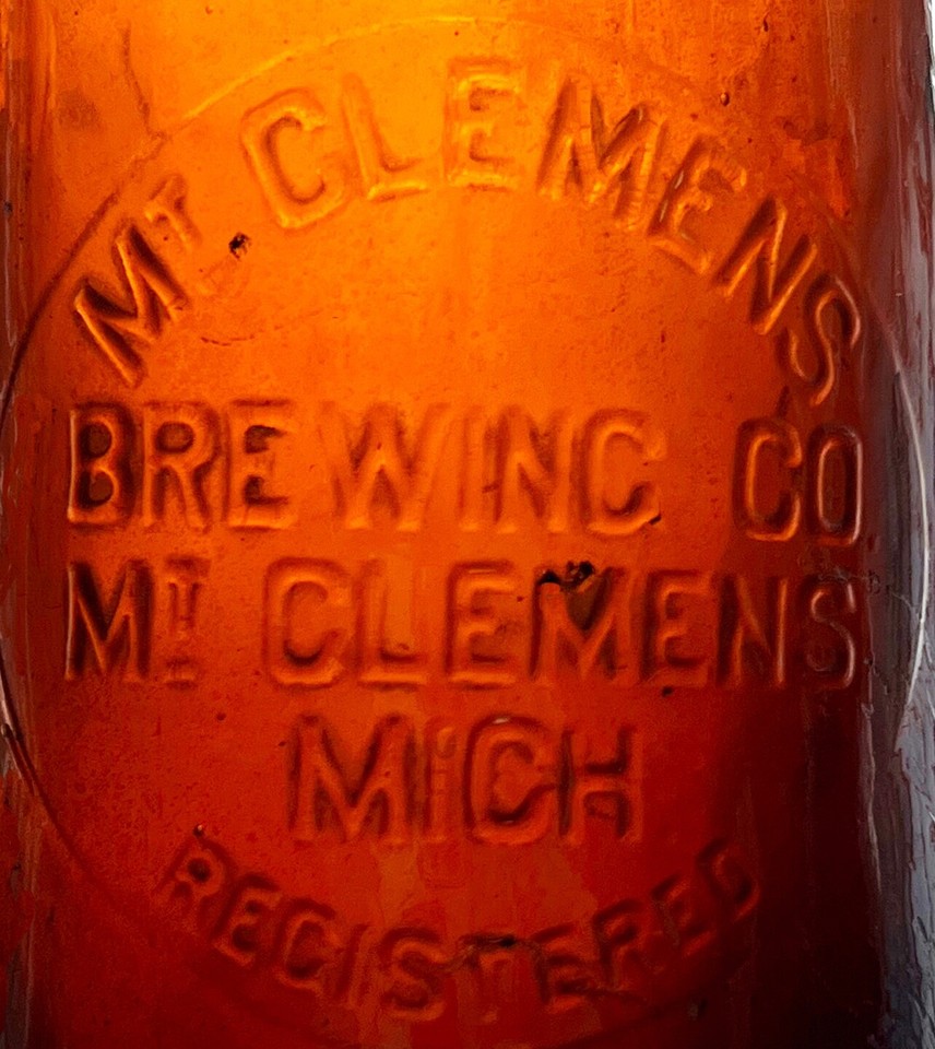 Pre Prohibition 1890’s Blob Top Bottle Mt. Clemens Brewing, 32 oz. 11.25" eBay