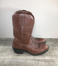 Vintage Georgia Cowboy Western Leather Biker Motorcycle Pull On Mens Boots 8