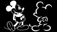 2 Pack Mickey Mouse White Vinyl Decal Car Window Laptop Notebook Tumblers