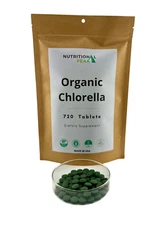 Nutritional Peak Organic Chlorella  720 Tablets All natural Superfood