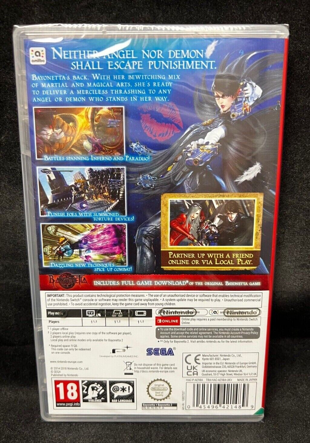 NEW Switch Bayonetta 3 (HK) + 2 (HK) + Bayonetta 1 DLC Download Card