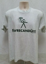 Vintage 1992 FAVRECANDUIT Light Heather Grey T SHIRT - Screen Stars -  Sz M  *B1