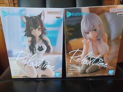 2x Hololive Mio Okami Shirogane Noel Figure IF Relax time Banpresto New Unopened
