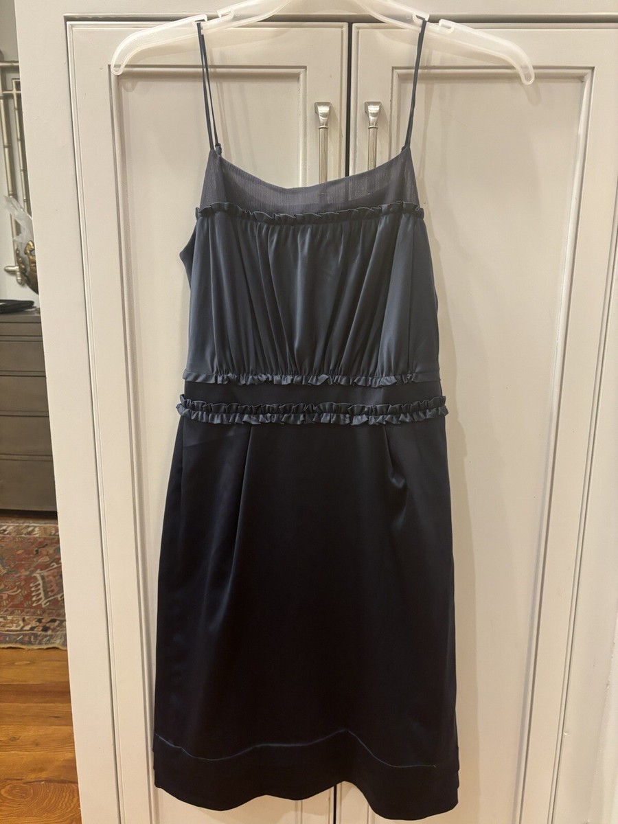 Blue Size 4 Satin Cocktail Dress By Max & Cleo