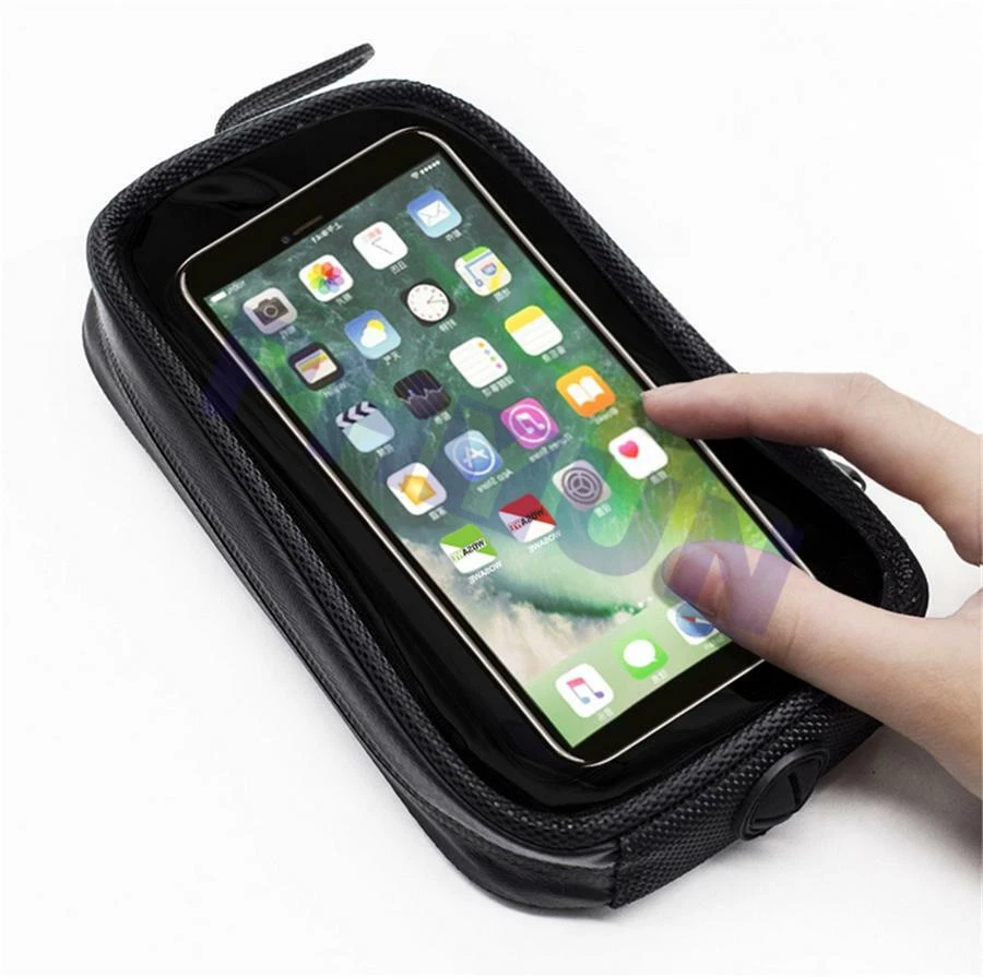 BLACK Magnetic Motorcycle Phone Case Tank Bag Waterproof Fit Iron/Steel Gas Tank Foto 3 de 4