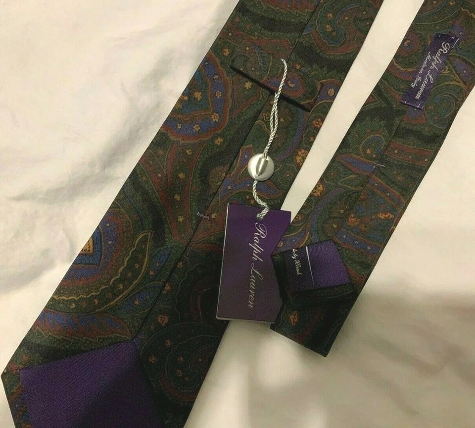  Gravata Ralph Lauren roxa feita à mão na Itália - Imagem 2 de 4