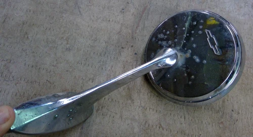 1965-66 Chevrolet Impala-Caprice side view mirror # P-3863609 C-2 rough shape
