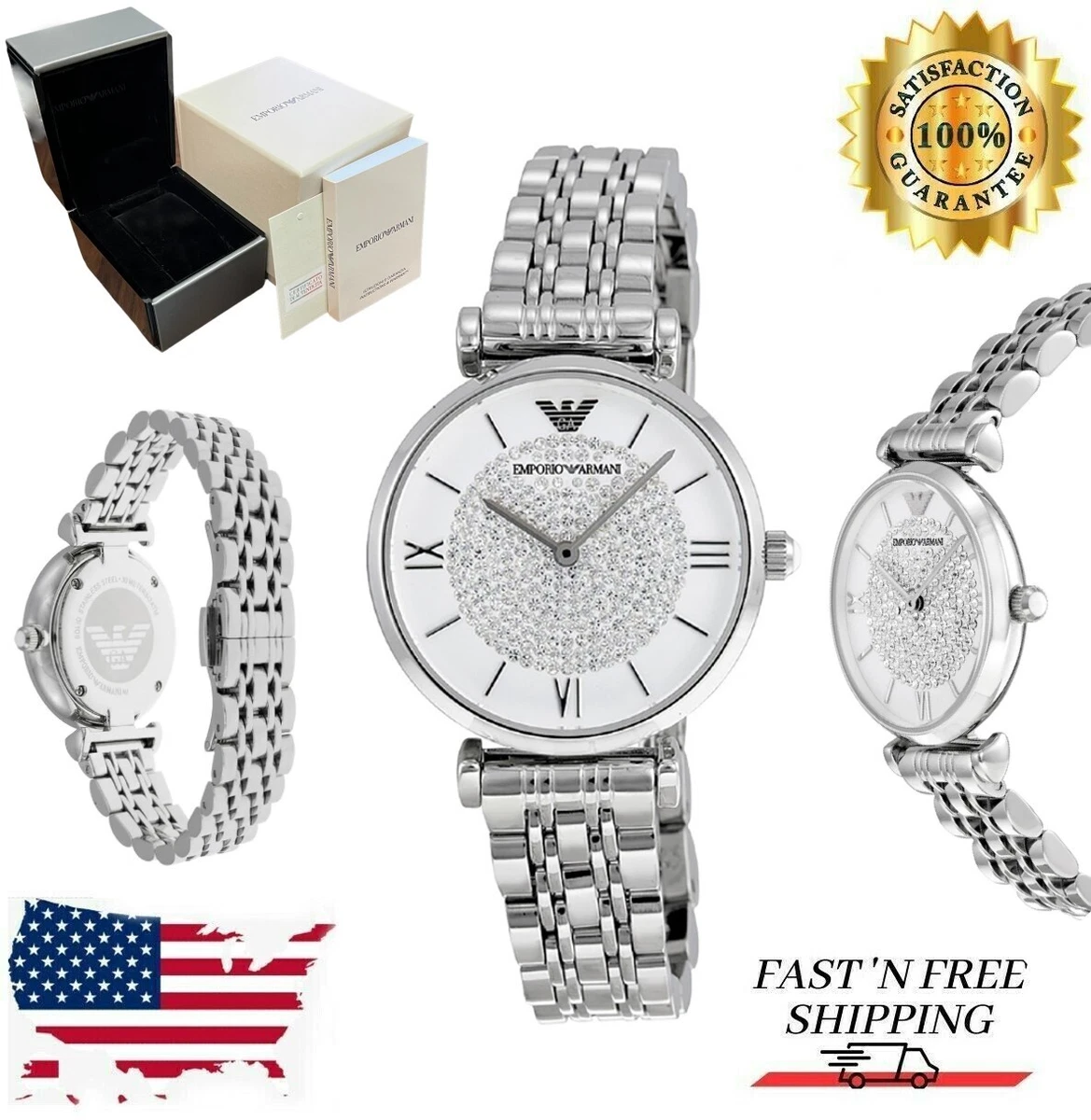 Emporio Armani Womens Watch AR1925 Silver Stainless Steel Fashion