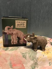 PORCELAIN WILDLIFE ELEPHANT SCULPTURE NIB