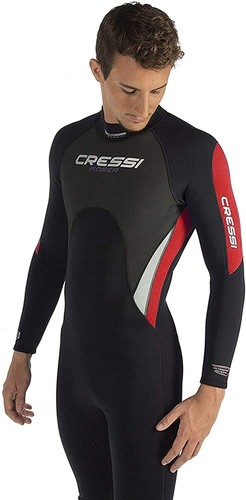 Cressi XLU476102 Morea Neoprenanzug Tauchanzug 3mm Einteiler Gr. S/2 schwarz/rot - Bild 3 von 8