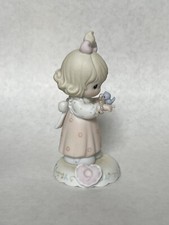 Precious Moments Figurine Age 9 Growing In Grace 183865 Bisque Porcelain NIB