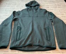 ARC’TERYX Covert Cardigan Jacket Sz M Full Zip Fleece Forage Green Polartec Hood