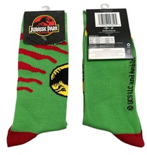 Jurassic Park Socks - 2 PAIRS     Size 6-12 - Fast Shipping 