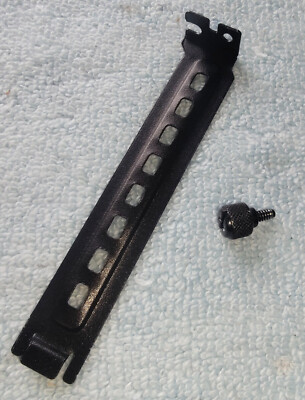 Black Steel Vented PCIe Slot Cover Bracket for Corsair Crystal 680X RGB PC Case