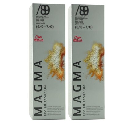 Wella Magma 2 x 120 g /89 perl-cendre hell aufhellende Strähnen-Haarfarbe Set