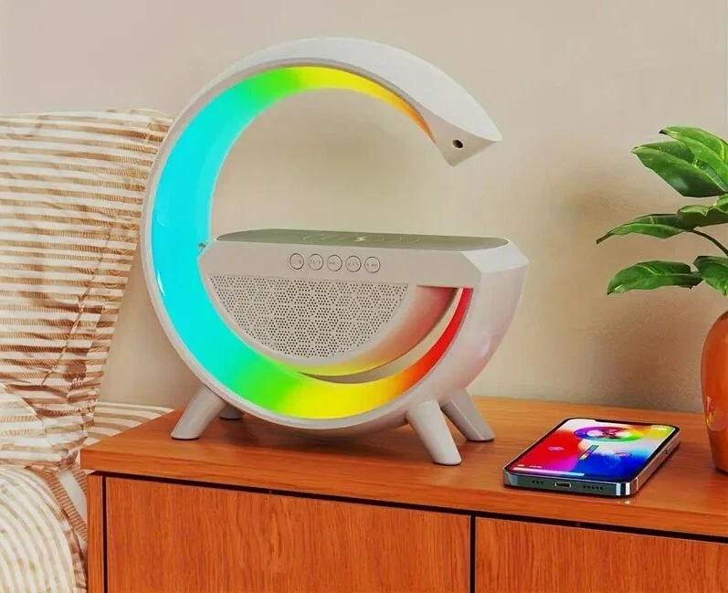 Enceinte à LED sans fil avec fonction de charge sans fil compatible IOS/Android - Photo 2/4