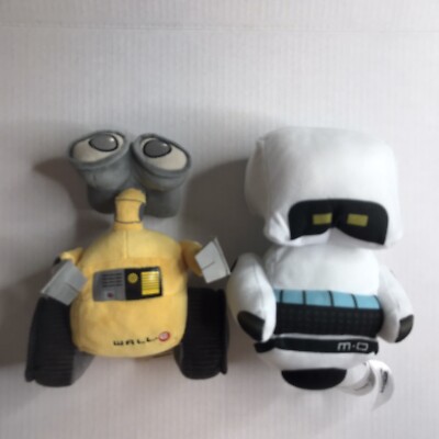 Disney Pixar Wall-E Plush Lot (2)- 8  WALL-E and MO MICROBE OBLITERATOR