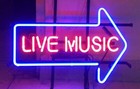 Live Music Right Arrow 20"x16" Neon Light Sign Lamp Bar Beer Open Real Glass
