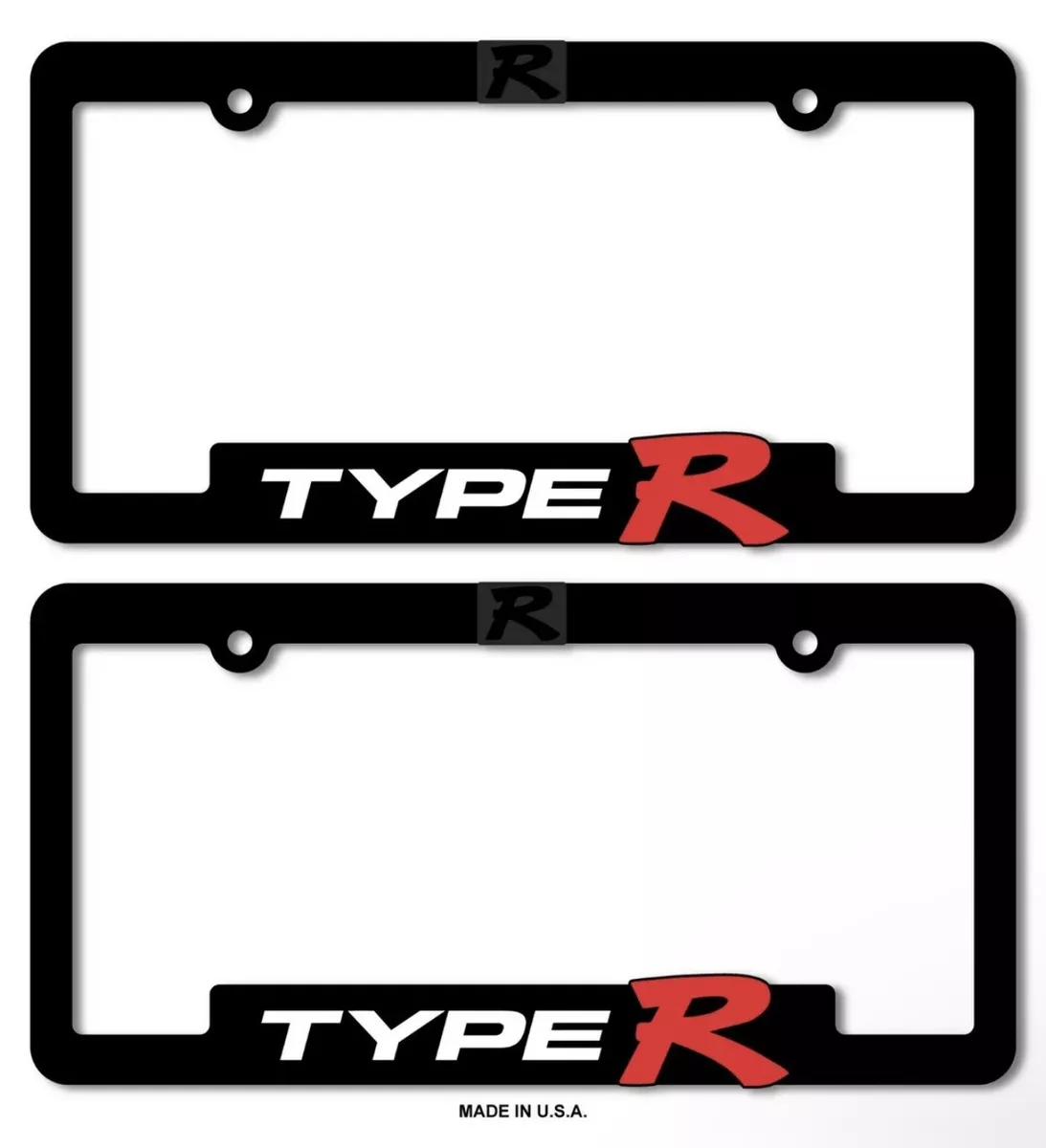 Type R License Plate Frames Honda Civic Acura Integra 3D Letter