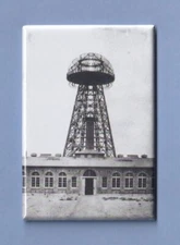 TESLA'S WARDENCLYFFE TOWER *2X3 FRIDGE MAGNET* WIRELESS TRANSMISSION STATION NY