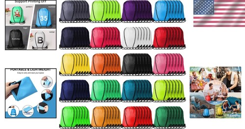 Sturdy 120-Pack Drawstring Cinch Bags - Great for Outdoor Activities and Gifts - Bild 2 von 9