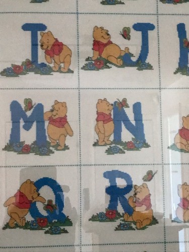 A5-A30 Winnie the Pooh cross stitch COMPLETE Pooh Alphabet Charts - Picture 6 of 10