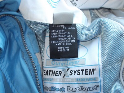 Obermeyer Ski Jacket Coat Womens 10 Blue Weather System X4