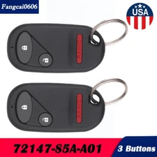 Pair Keyless Entry Remote Car Key Fob for 2003-07 Honda Pilot 01-05 Honda Civic