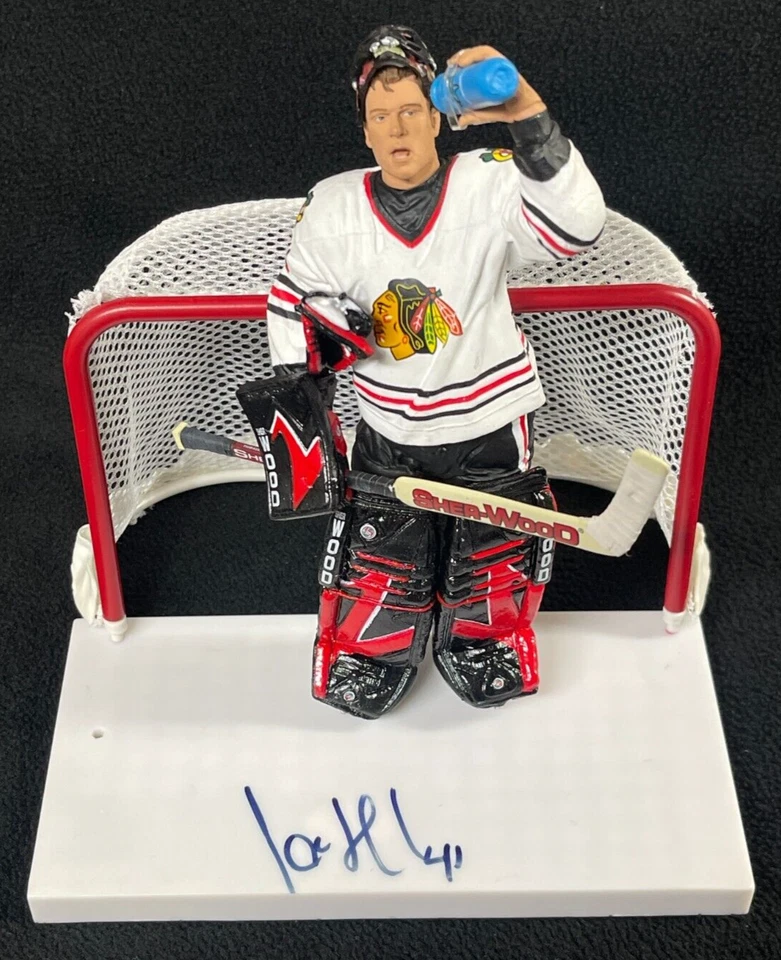 Figura McFarlane Base Personalizada Firmada por Jocelyn Thibault Chicago Blackhawks Certificado de Autenticidad JSA Foto 2 de 4