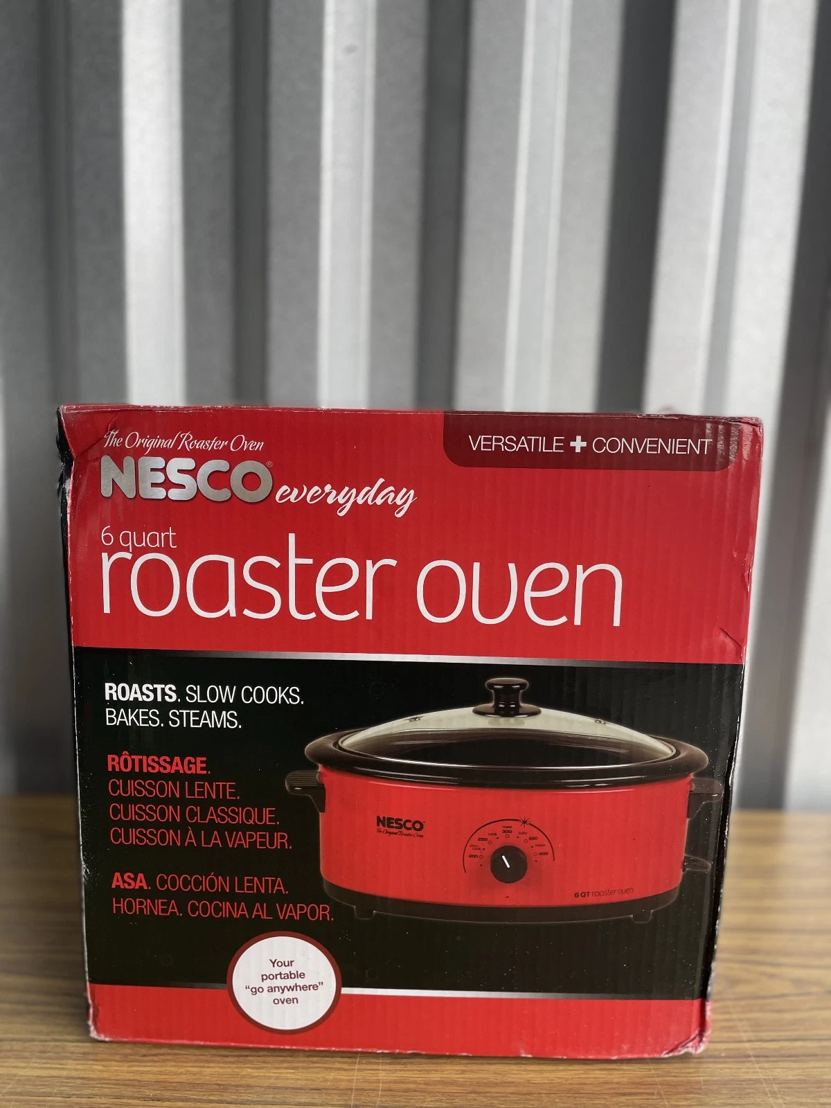 Nesco 4816-12G 6Qt Roaster Oven Slow Cooker Red Porcelain Glass Lid NIB
Opens in a new window or tab