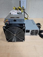 Bitmain Antminer 19 Bitcoin Miner Powers On Fans Work Peak Asic Power Supply