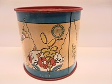 Vintage Ohio Art Litho Fern Bisel Peat 16/101 Collectible Drum Coin Bank Rare