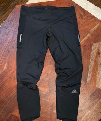 Women's Adidas AeroReady Running Black Leggings Size L 