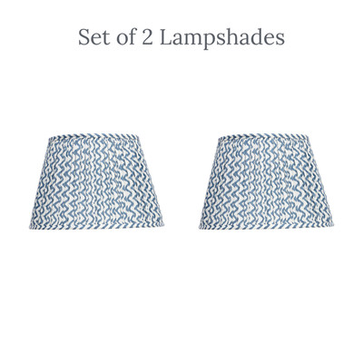Set of 2 - 12 inch / 30cm straight empire premium softback lampshade in cotton 