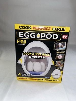 Eggpod by Egg Cooker Microwave Hardboiled Egg Maker Boiler 2 in 1 Cook & Peel