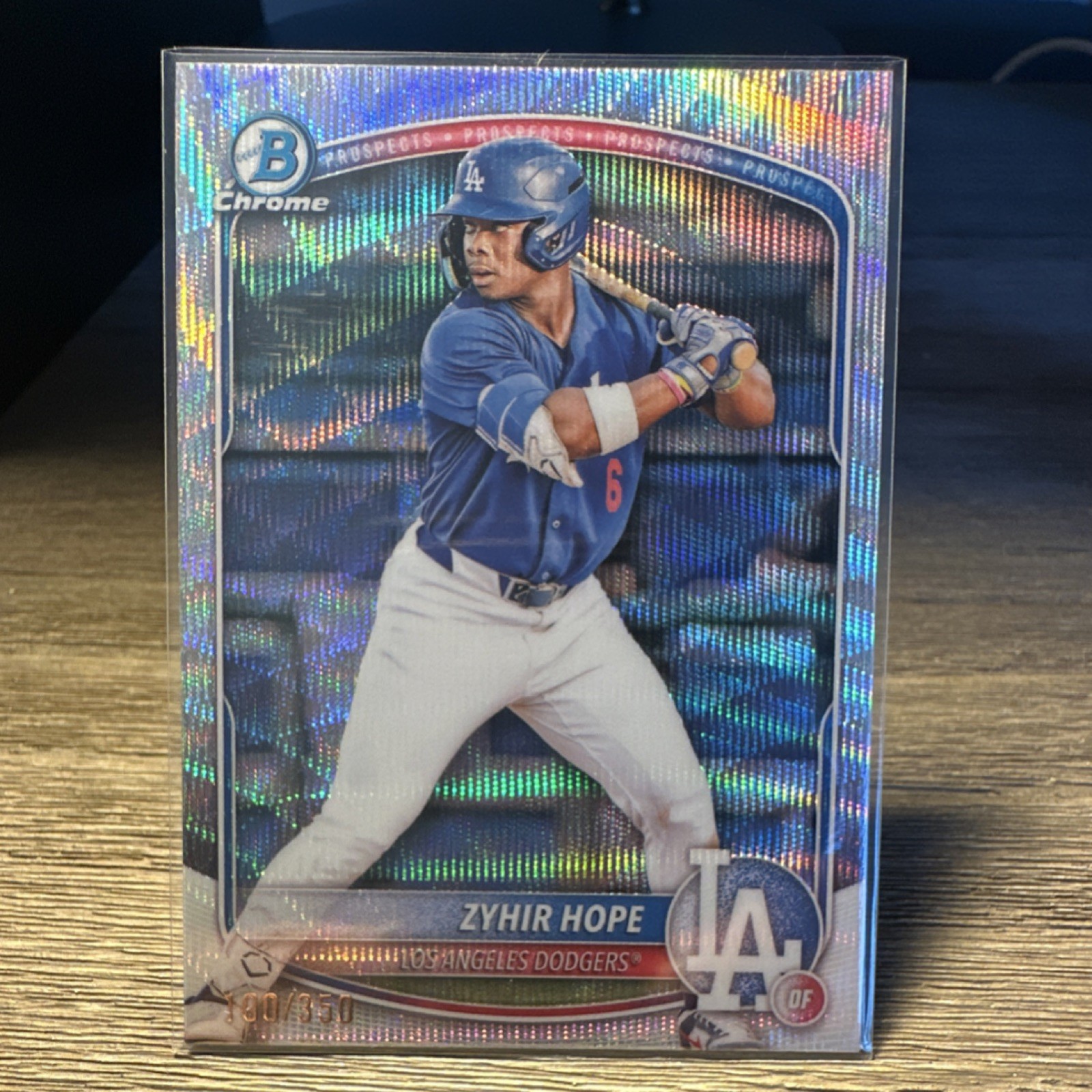 Bowman Chrome Prospects Zyhir Hope Dodgers #BCP-2 Wave Refractor /350 RC 2025