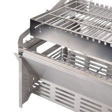 360� Rotating Barbecue Grill Stainless Steel Flipping Charcoal Grill Portabl NEW